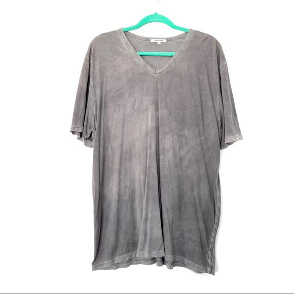 COTTON CITIZEN Men's Acid Washed Soft V-Neck T-Shirt Top in Faded Grey Size XXL - Picture 1 of 4